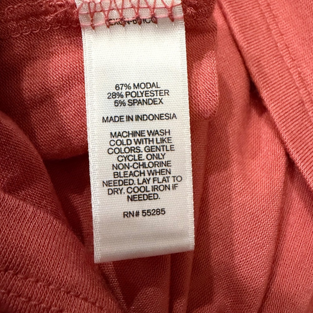 Express Womens Lace Up V-Neck Choker Top Coral Pink Short Sleeve S NWT - Picture 7 of 8